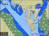 Ansteuerung von Southampton, Großbritannien auf einer C-Map MAX-N Wide Seekarte von Jeppesen für Navico-Plotter von Lowrance, B&B und Simrad.