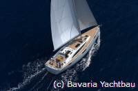 Bavaria Vision 46 unter vollen Segeln. Sie ist mit einem Dock Control System erhältlich, das gemeinsam mit Garmin  entwickelt wurde. - by Yachtfernsehen.com