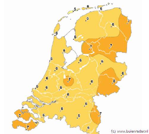 Mückenradar Holland: Das ist die Vorhersage für Stechmücken in den Niederlanden (c) www.buienradar.nl
