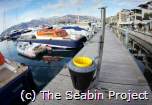 Die Seabin V5 Hybrid filtert als sogenannter schwimmender Skimmer (Dreckabscheider) das Hafenwasser. (c) The Seabin Project