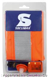 Zubehörpack für die aufblasbare Rettungsweste Secumar Bolero 275: Spraycap und Notlicht.