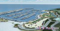 Der neue Yachthafen an der Nordküste Siziliens Capo dOrlando in einer Animation. Eröffnung ist im Juli 2017.